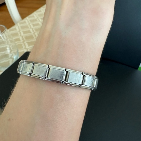 Vintage Italian Link charm bracelet stainless steel cancer crab zodiac sign y2K - Picture 10 of 10